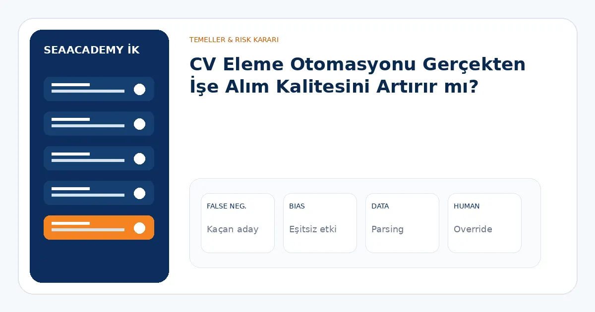CV Eleme Otomasyonu Gerçekten İşe Alım Kalitesini Artırır mı? analiz görseli