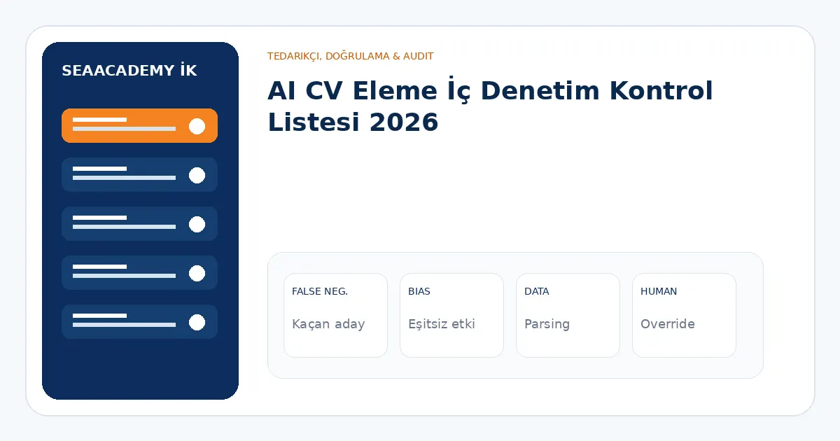 AI CV Eleme İç Denetim Kontrol Listesi 2026 analiz görseli