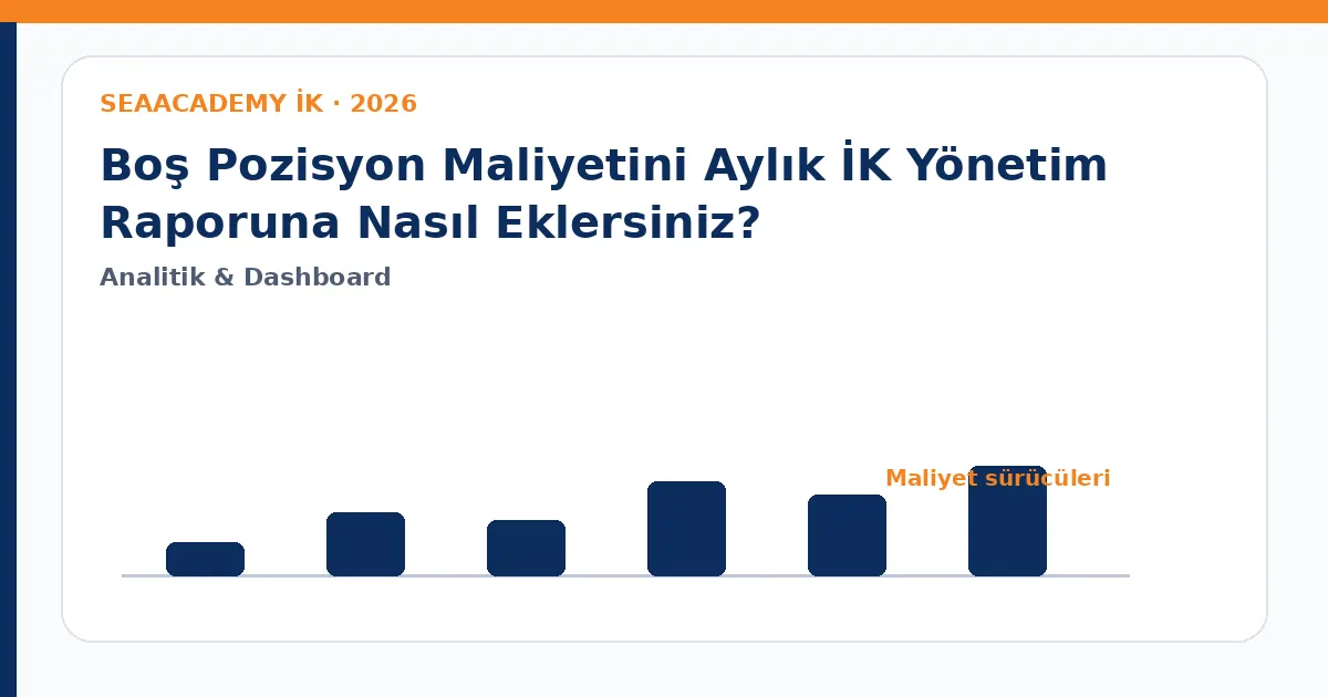 Boş Pozisyon Maliyetini Aylık İK Yönetim Raporuna Nasıl Eklersiniz? maliyet sürücüleri analiz görseli