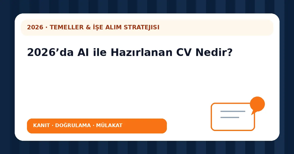 2026’da AI ile Hazırlanan CV Nedir? analiz görseli