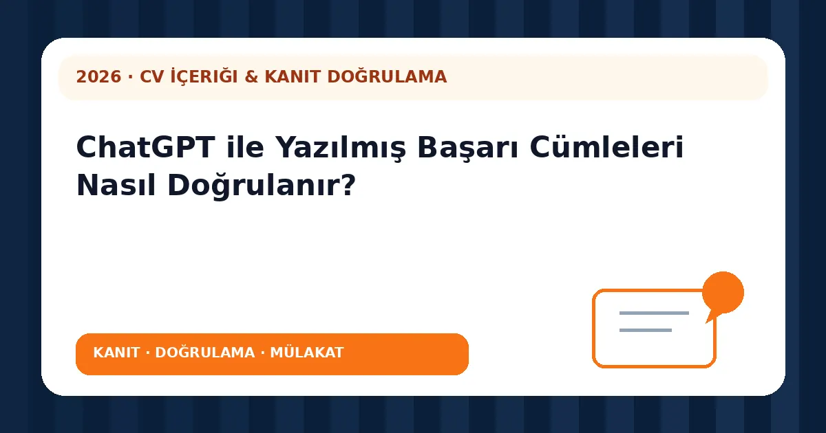 ChatGPT ile Yazılmış Başarı Cümleleri Nasıl Doğrulanır? analiz görseli