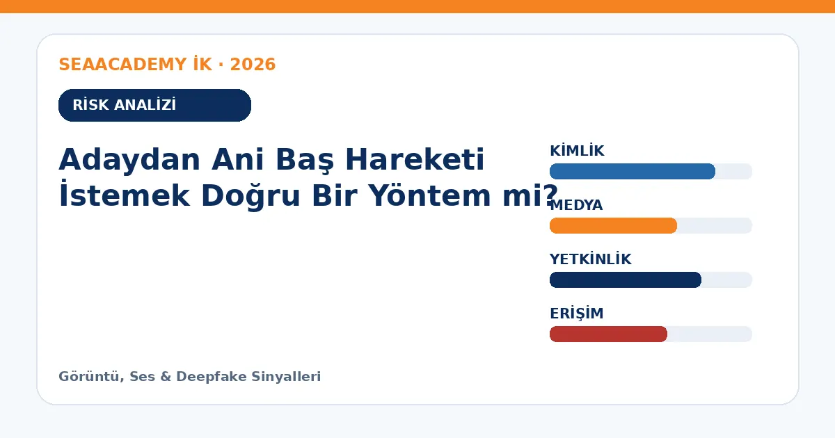 Adaydan Ani Baş Hareketi İstemek Doğru Bir Yöntem mi? risk analizi