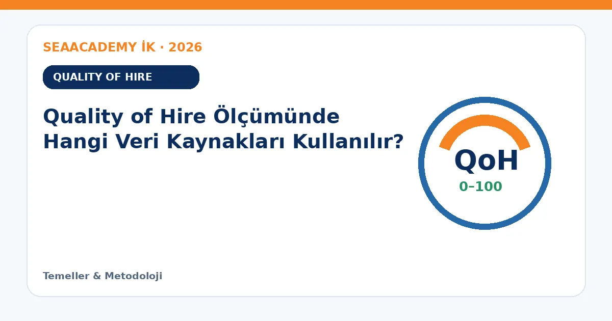 Quality of Hire Ölçümünde Hangi Veri Kaynakları Kullanılır?