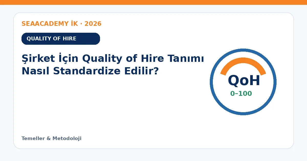 Şirket İçin Quality of Hire Tanımı Nasıl Standardize Edilir?