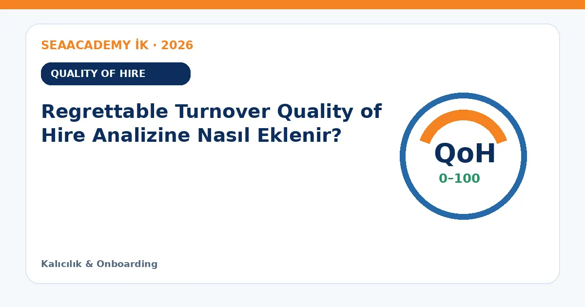 Regrettable Turnover Quality of Hire Analizine Nasıl Eklenir?