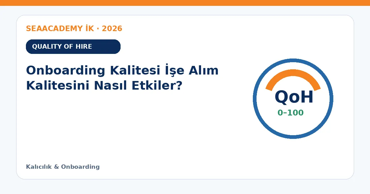 Onboarding Kalitesi İşe Alım Kalitesini Nasıl Etkiler?