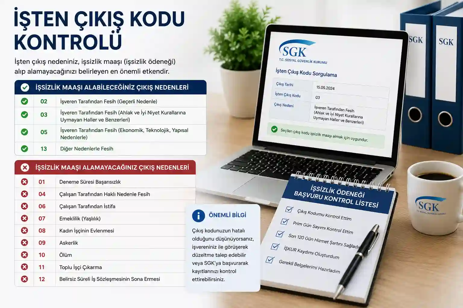 İşten çıkış kodu kontrolü