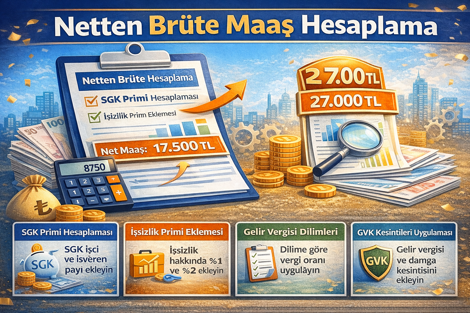 2026 netten brüte maaş hesaplama ve işveren maliyeti