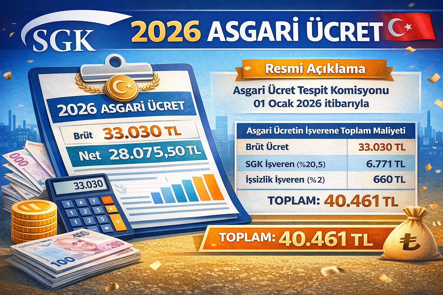 2026 asgari ücret işveren maliyeti hesaplama