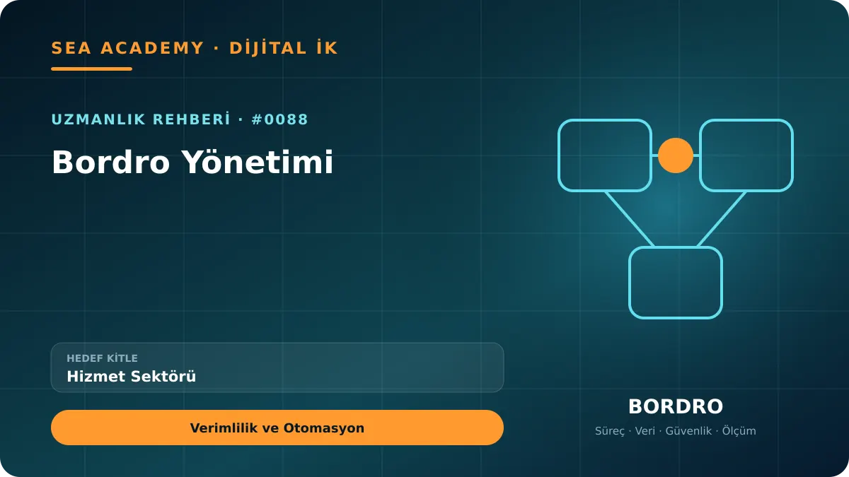 Hizmet Sektörü İçin Bordro Yönetimi: Verimlilik ve Otomasyon için özgün rehber kapağı