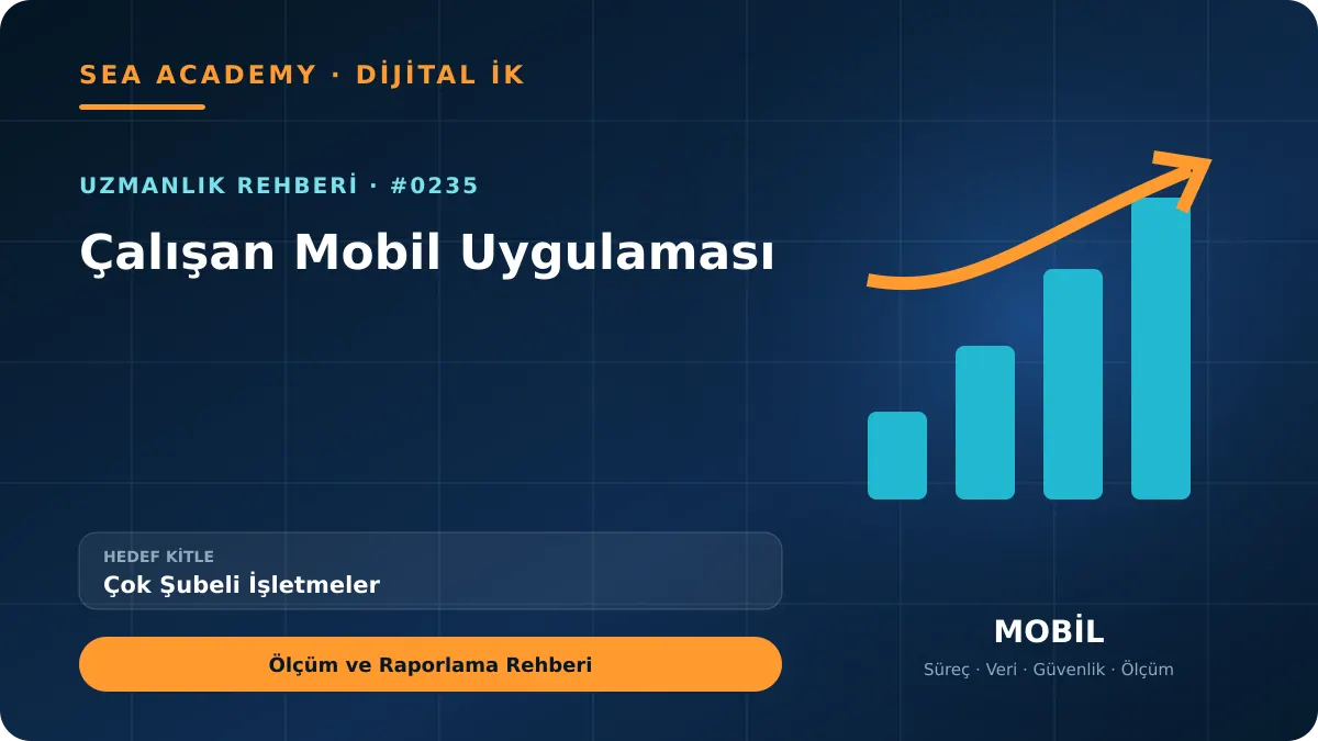 Çok Şubeli İşletmeler İçin Çalışan Mobil Uygulaması: Ölçüm ve Raporlama Rehberi için özgün rehber kapağı