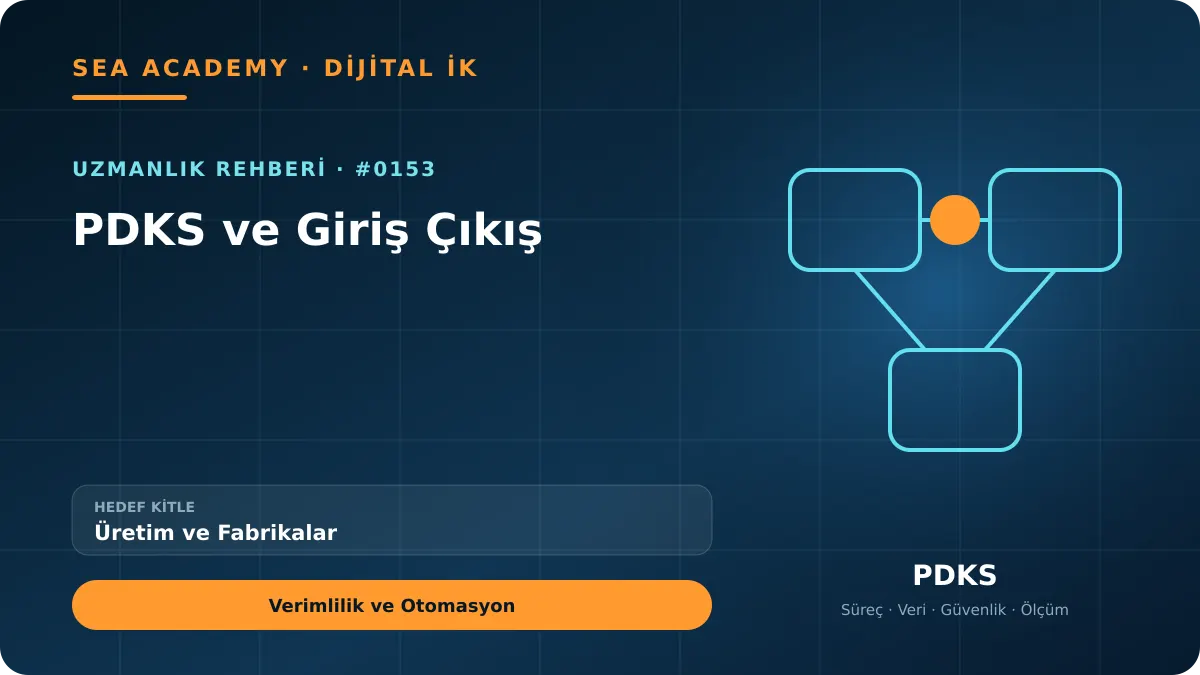 Üretim ve Fabrikalar İçin PDKS ve Giriş Çıkış: Verimlilik ve Otomasyon için özgün rehber kapağı