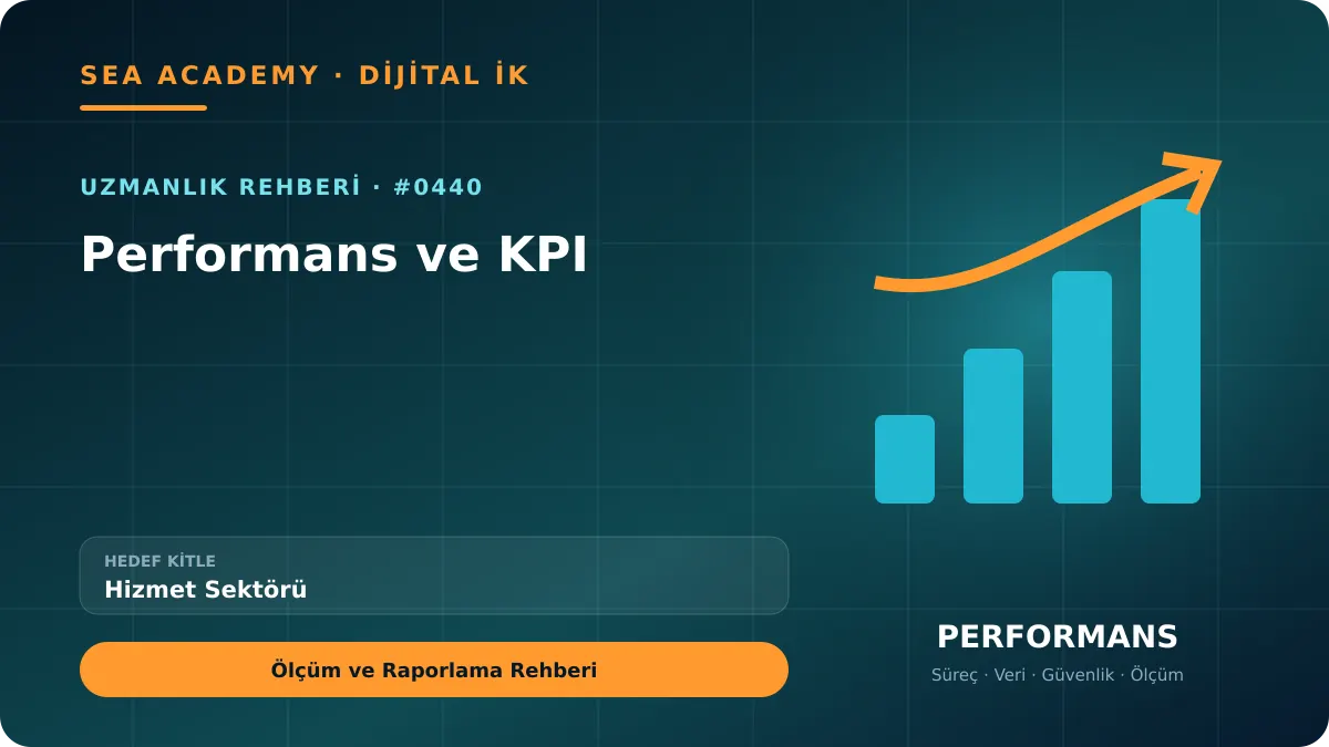 Hizmet Sektörü İçin Performans ve KPI: Ölçüm ve Raporlama Rehberi için özgün rehber kapağı