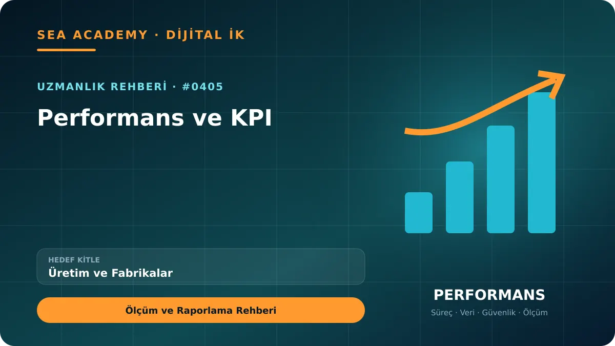 Üretim ve Fabrikalar İçin Performans ve KPI: Ölçüm ve Raporlama Rehberi için özgün rehber kapağı