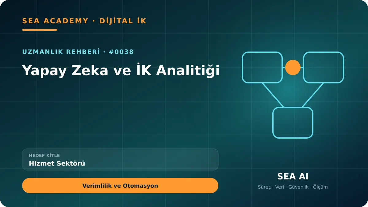 Hizmet Sektörü İçin Yapay Zeka ve İK Analitiği: Verimlilik ve Otomasyon için özgün rehber kapağı
