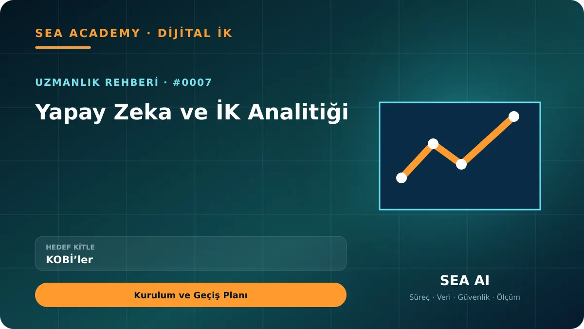 KOBİ’ler İçin Yapay Zeka ve İK Analitiği: Kurulum ve Geçiş Planı için özgün rehber kapağı