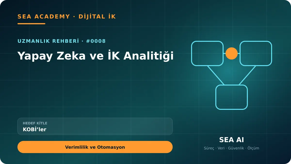 KOBİ’ler İçin Yapay Zeka ve İK Analitiği: Verimlilik ve Otomasyon için özgün rehber kapağı