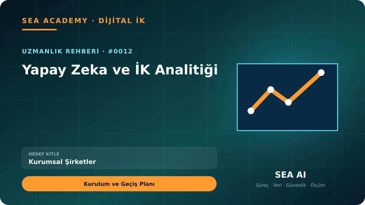 Kurumsal Şirketler İçin Yapay Zeka ve İK Analitiği: Kurulum ve Geçiş Planı için özgün rehber kapağı