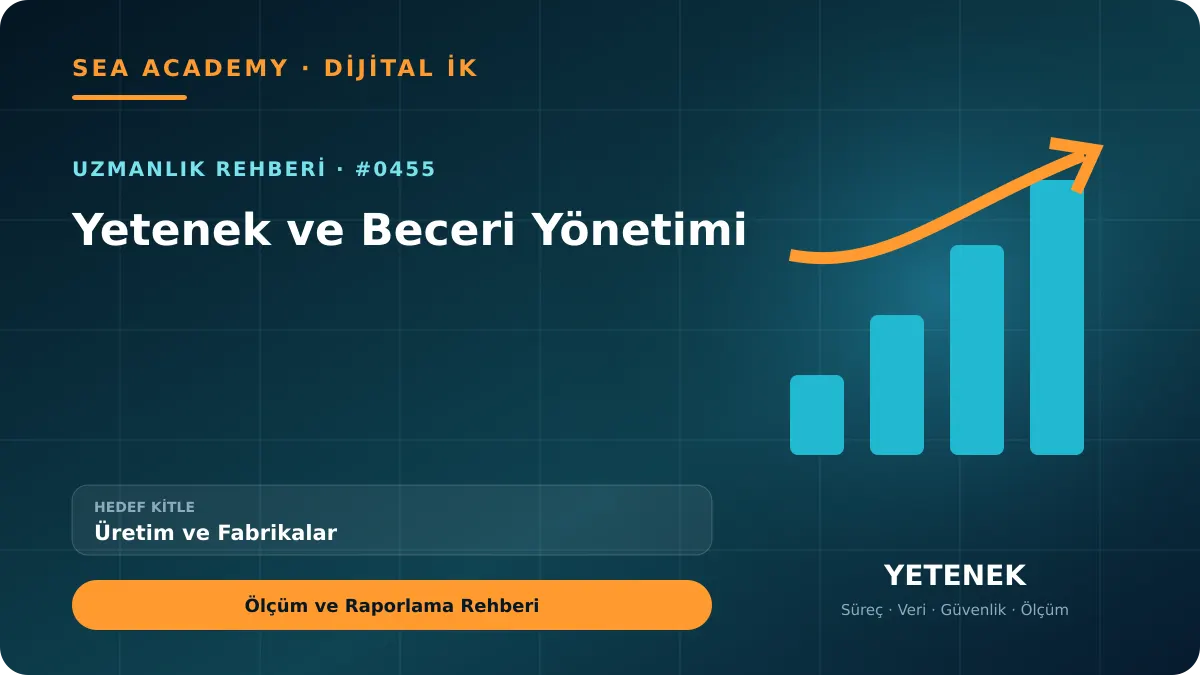 Üretim ve Fabrikalar İçin Yetenek ve Beceri Yönetimi: Ölçüm ve Raporlama Rehberi için özgün rehber kapağı