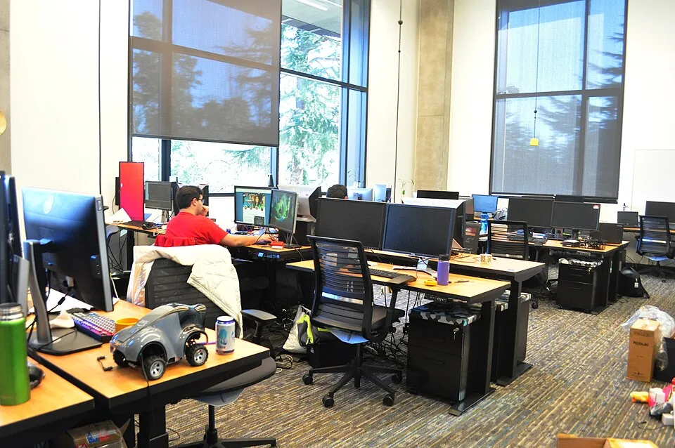 Ofis ve ortak çalışma ortamından bir görünüm