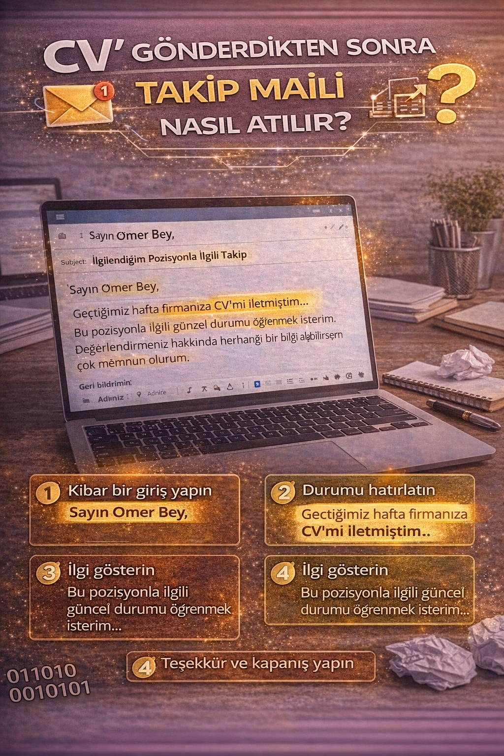 CV sonrası takip maili