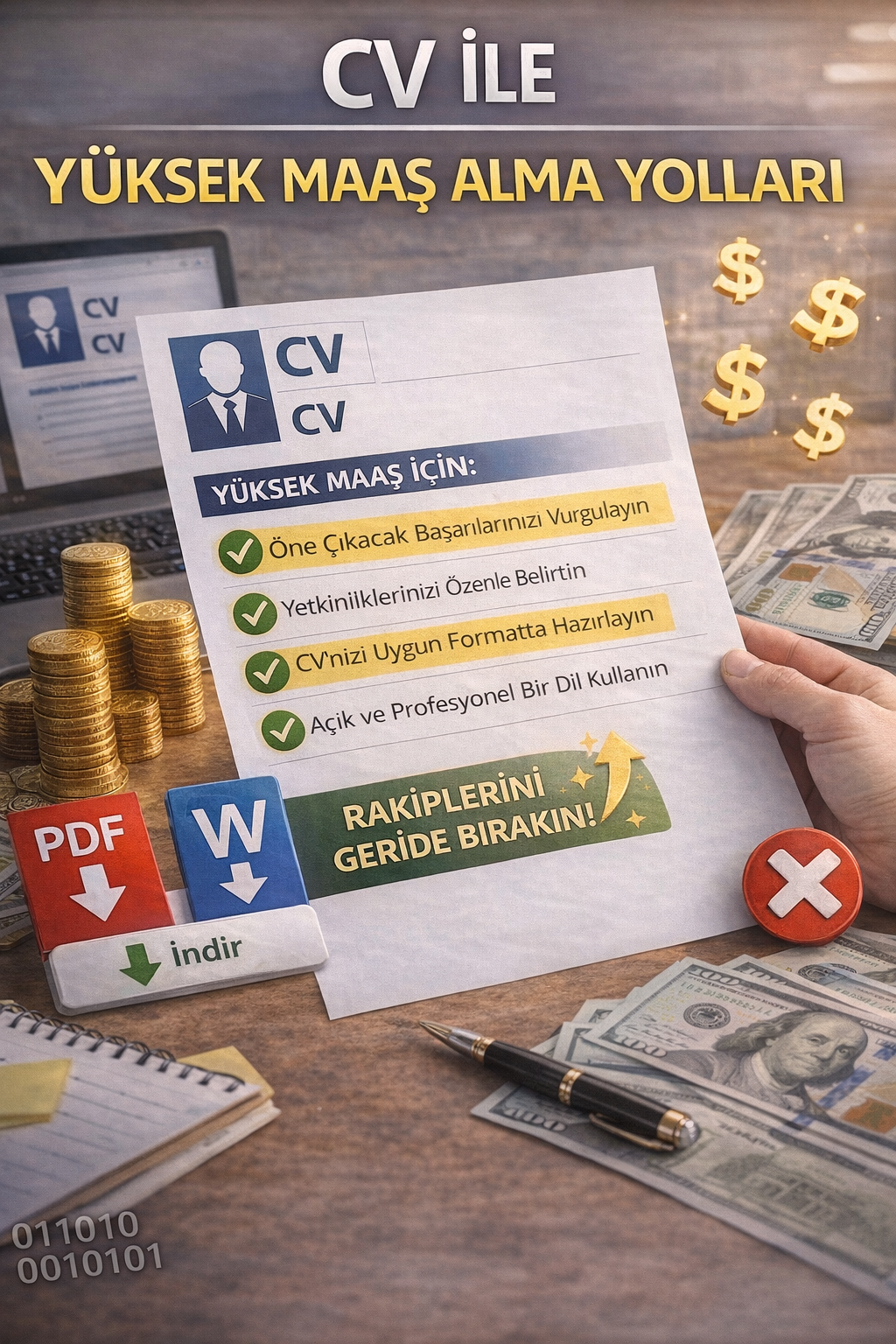 CV ile yüksek maaş alma yolları