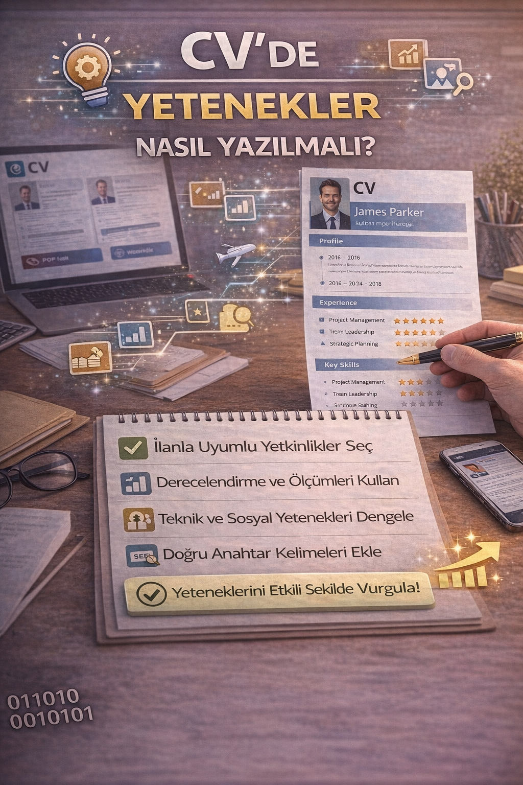 CV yetenek bölümü