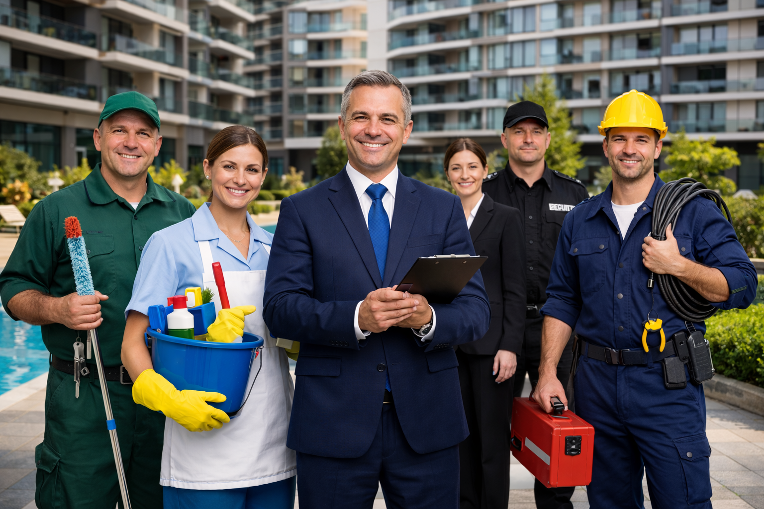 Apartman kapıcısı ve temizlik personeli