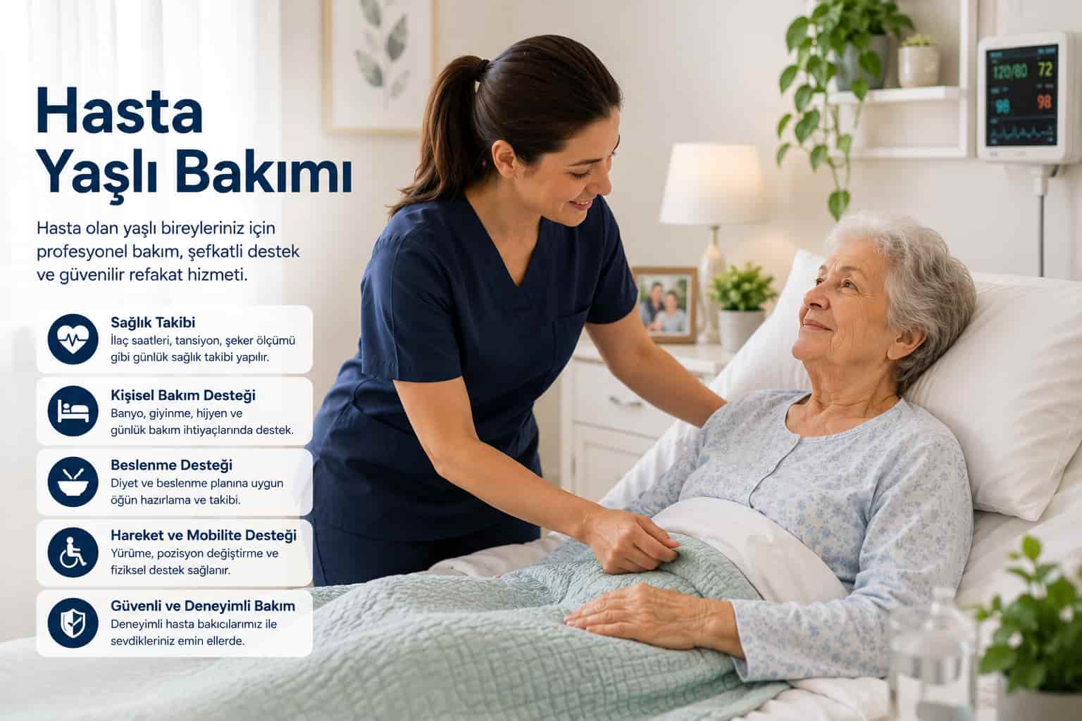 Hasta yaşlı bakımı desteği
