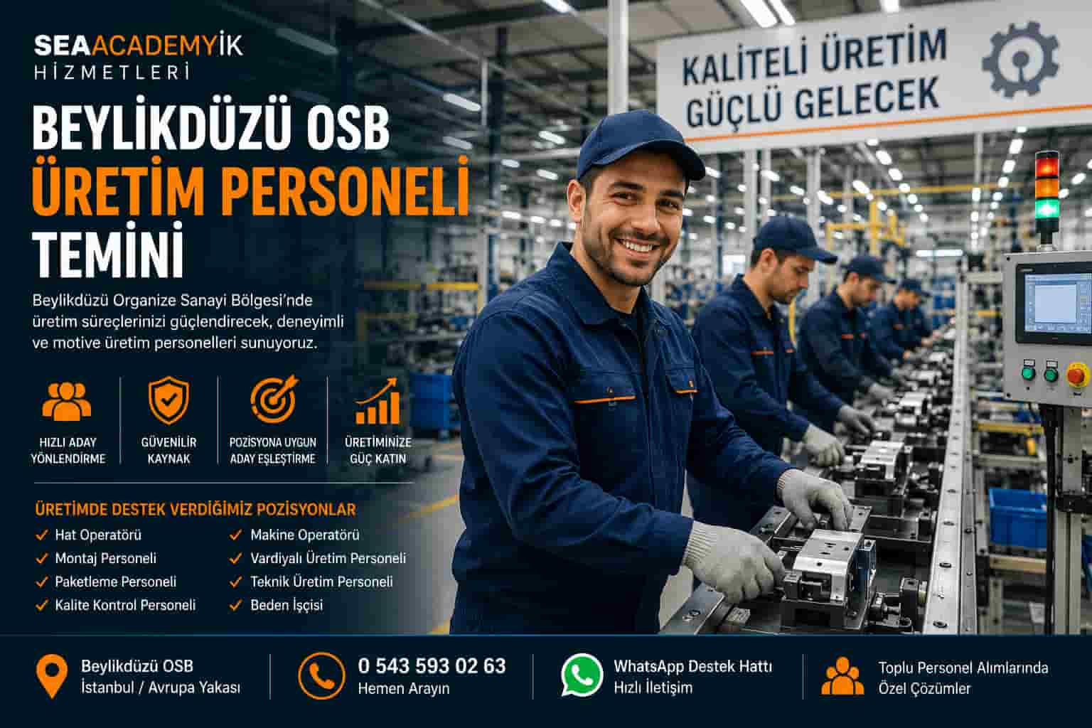 Beylikdüzü üretim personeli alımı