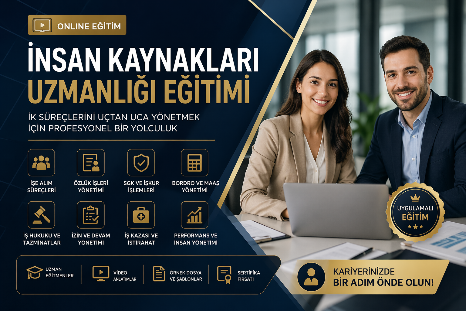 🎓 ONLINE İNSAN KAYNAKLARI UZMANLIĞI EĞİTİMİ (UYGULAMALI & PROFESYONEL)